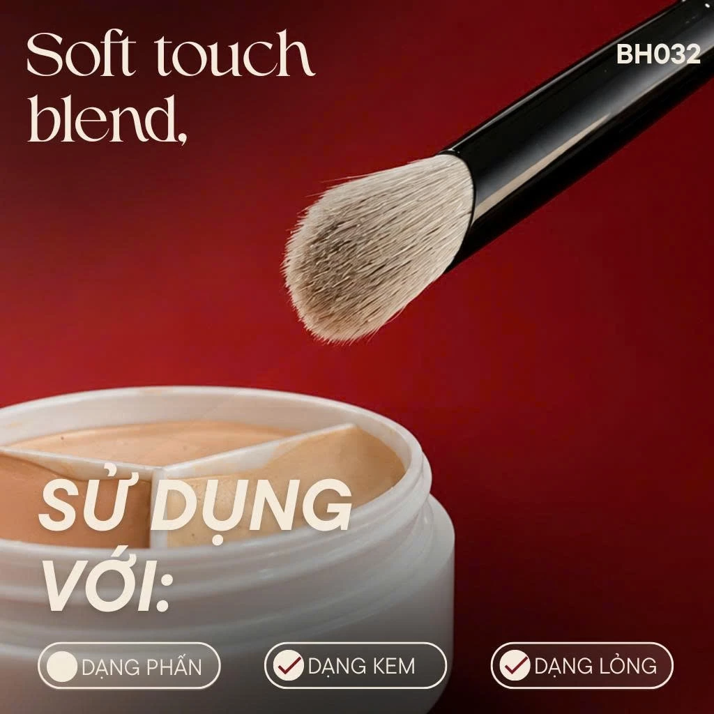Cọ tạo khối mũi che khuyết điểm chuyên dụng BH Cosmetics Thumb Concealer BH015 giúp mũi cao thon gọn